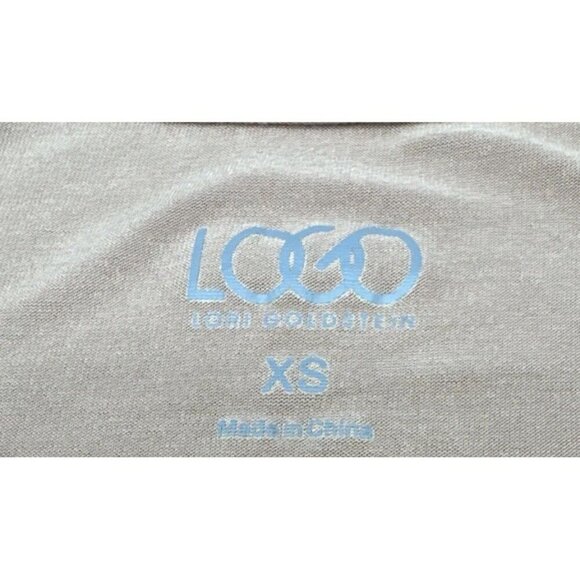 LOGO by Lori Goldstein Knit Cap Sleeve Crew Neck Blouse Top Pleated Hem Sz XS - Picture 6 of 9